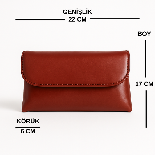 Kahverengi Hakiki Deri Portföy Çantası